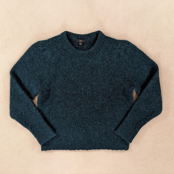 J. Crew Green Crew Neck Sweater - Picture 1 of 7